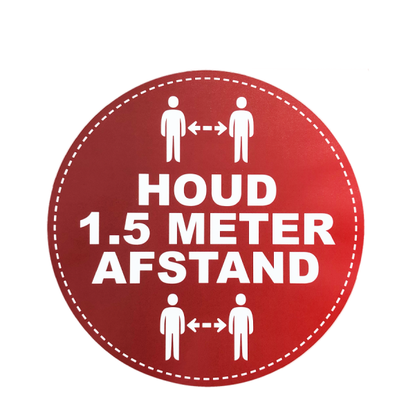 Vloersticker Rond Rood