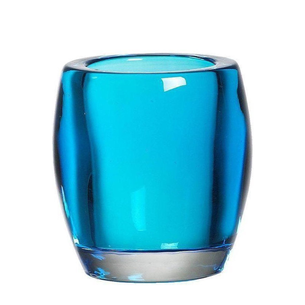 Bolsius Theelichthouder Glas Oval Aqua 77/72mm