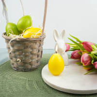 Bolsius Sierkaars Ei Geel 60/45mm