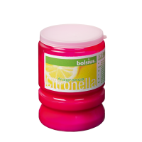 Bolsius Outdoor Partylight Citronella Fuchsia 86/65mm