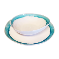 Impressionen Living Serviesset Turquoise 12-delig