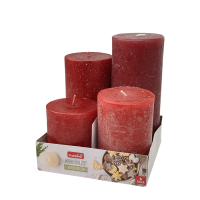 Profissimo Stompkaars Rustiek/Metallic Set Rood 4-delig