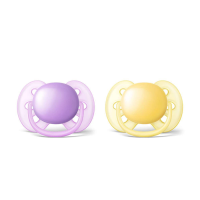 Philips Fopspeen Avent Ultra Soft Geel/Paars 2 Stuks