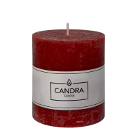 Candra Rustieke Stompkaars Kerstrood 80/68mm