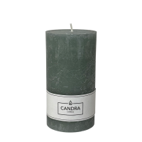 Candra Rustieke Stompkaars Groen 130/68mm