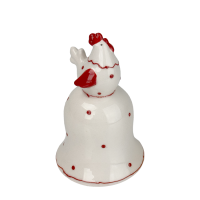 J-line Bel Keramisch Kip Wit Ø8x12cm