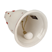 J-line Bel Keramisch Kip Wit Ø8x12cm