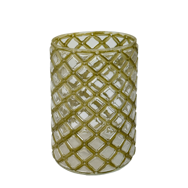 J-line Windlicht Glas Groen Ø13x20cm