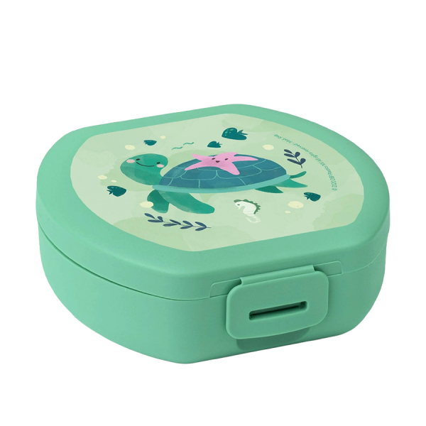 Amuse Snackbox Small Rond Groen Schildpad