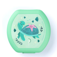Amuse Snackbox Small Rond Groen Schildpad