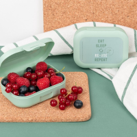 Amuse Snackbox Small Rechthoek Groen Eat Sleep Re-Use Repeat