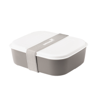 Amuse Basic Lunchbox 2-in-1 Grijs + Grijze Elastiek 4-delig