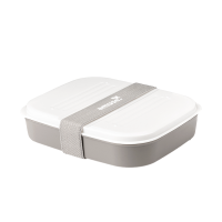 Amuse Basic Lunchbox 2-in-1 Grijs + Grijze Elastiek 4-delig