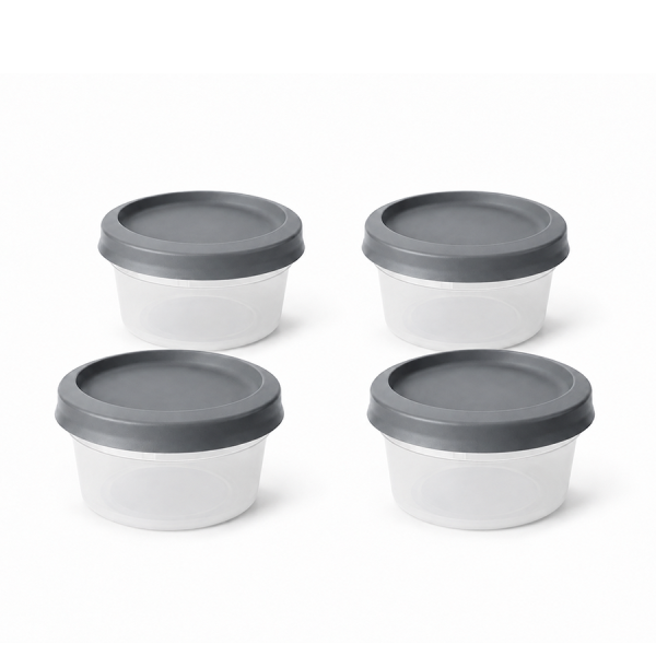 Crofton Vershouddoos Rond Grijs 0,5 Liter 4 stuks