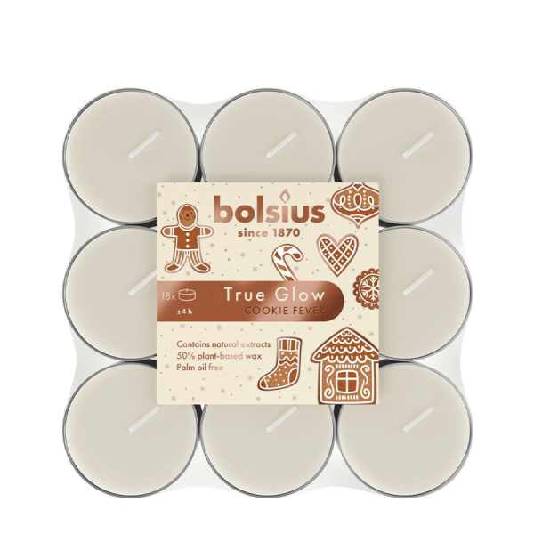 Bolsius Geurtheelicht True Glow Cookie Fever 18 stuks