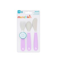 Munchkin Splash Toddler Cutlery Set Paars 3 delig