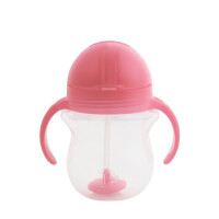 Munchkin Tip & Sip Straw Cup Weighted 207ml Roze