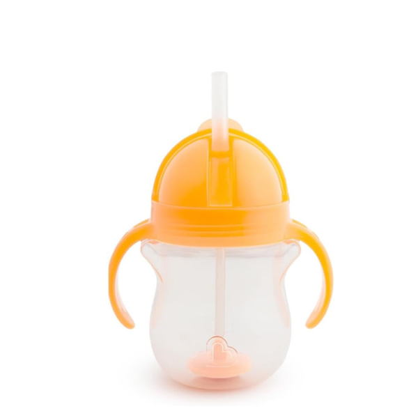 Munchkin Tip & Sip Straw Cup Weighted 207ml Oranje