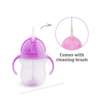 Munchkin Tip & Sip Straw Cup Weighted 207ml Paars