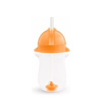 Munchkin Tip & Sip Straw Cup Weighted 296ml Oranje
