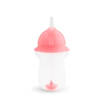Munchkin Tip & Sip Straw Cup Weighted 296ml Roze