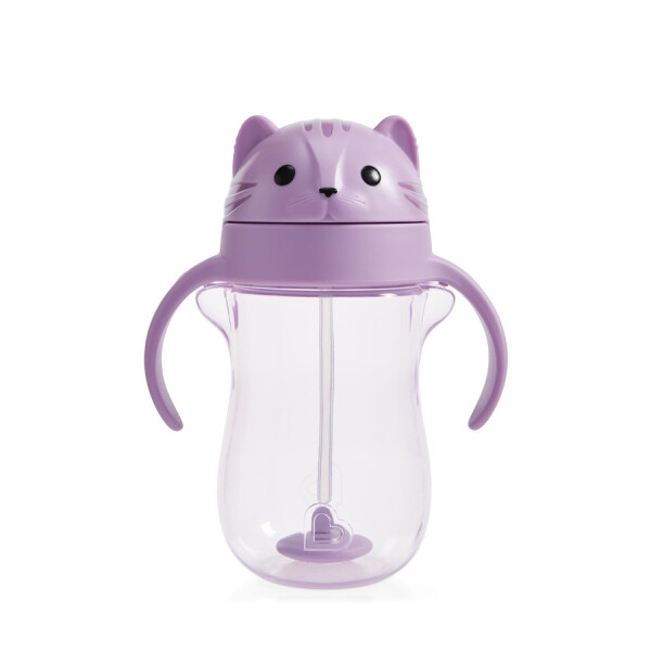 Munchkin Tip & Sip Straw Cup Weighted 296ml Kat Paars