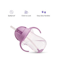 Munchkin Tip & Sip Straw Cup Weighted 296ml Kat Paars