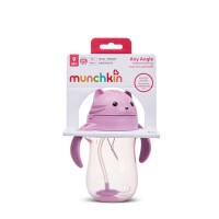 Munchkin Tip & Sip Straw Cup Weighted 296ml Kat Paars
