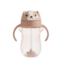 Munchkin Tip & Sip Straw Cup Weighted 296ml Hond Bruin