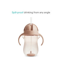 Munchkin Tip & Sip Straw Cup Weighted 296ml Hond Bruin