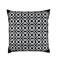 SEQ Home Zijden Kussenhoes Zwart/Wit 45x45cm