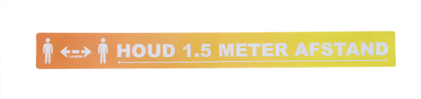 Vloersticker XL 'Houd 1,5 meter afstand'