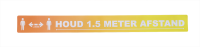 Vloersticker XL 'Houd 1,5 meter afstand'