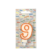 Bolsius Verjaardagskaars 9 Oranje