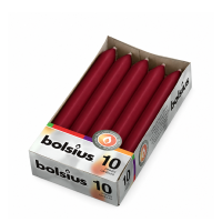 Bolsius Torpedokaars Wijnrood 170/20mm 10 stuks