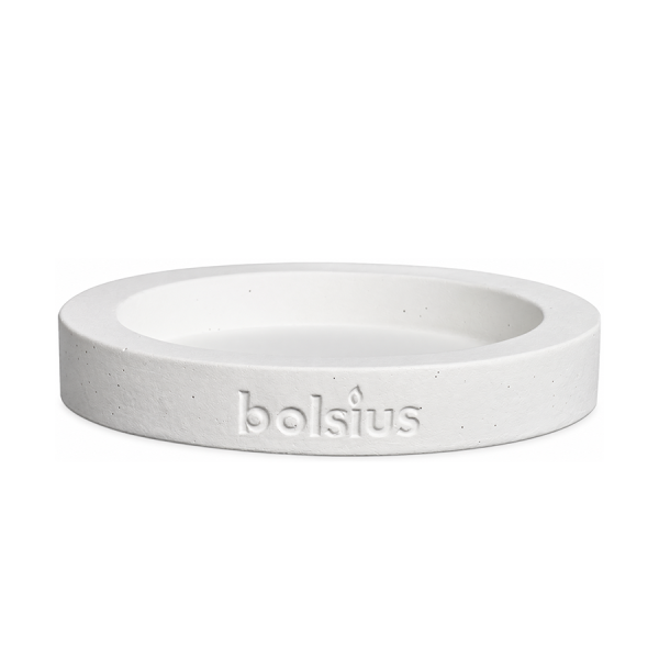 Bolsius Outdoor Kaarsonderzetter Keramiek Wit 30/182mm