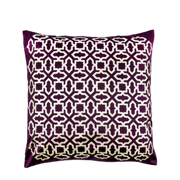 SEQ Home Zijden Kussenhoes Paars/Champagne 45x45cm