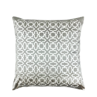 SEQ Home Zijden Kussenhoes Zilver/Wit 45x45cm