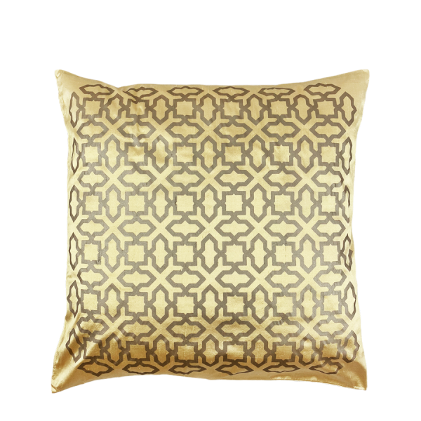 SEQ Home Zijden Kussenhoes Goud/Bruin 45x45cm