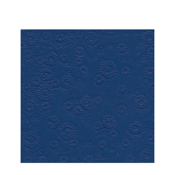 Paper+Design Servet 3-laags 25x25cm Moments Reliëf Blauw 16 stuks