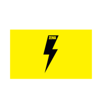 Zena Flag Geel Bliksem 150x90cm