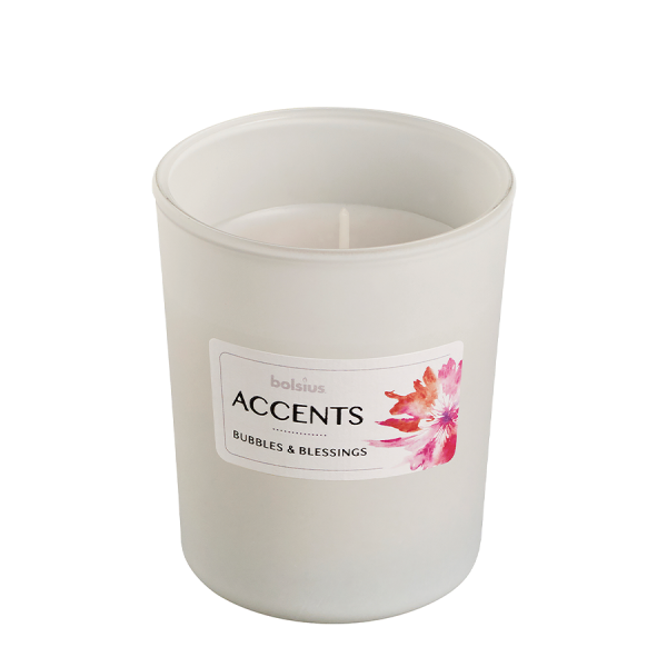 Bolsius Geurglas Accents Bubbles & Blessings 92/76mm