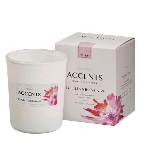 Bolsius Geurglas Accents Bubbles & Blessings 92/76mm