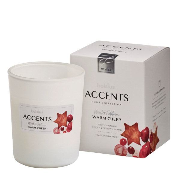 Bolsius Geurglas Accents Warm Cheer 92/76mm