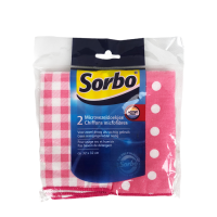 Sorbo Microvezeldoekjes Roze 32x32cm 2 stuks